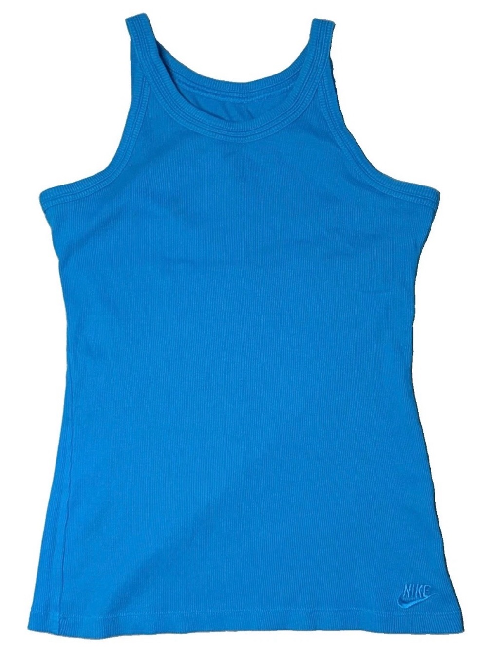 Nike Sportswear Ribbed Tank Top Women’s Medium Blue Sleeveless Athletic